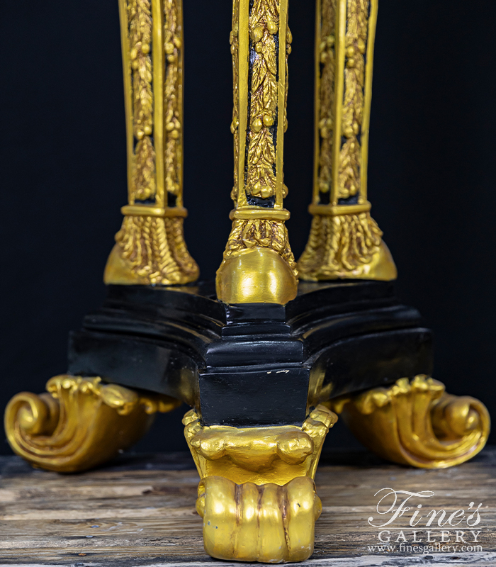 Bronze Planters  - Gilt Bronze Ram Head Urn Pair - BP-119